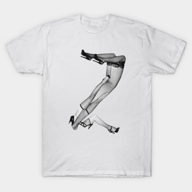 Vintage Pin Up Legs T-Shirt by Luca Mainini